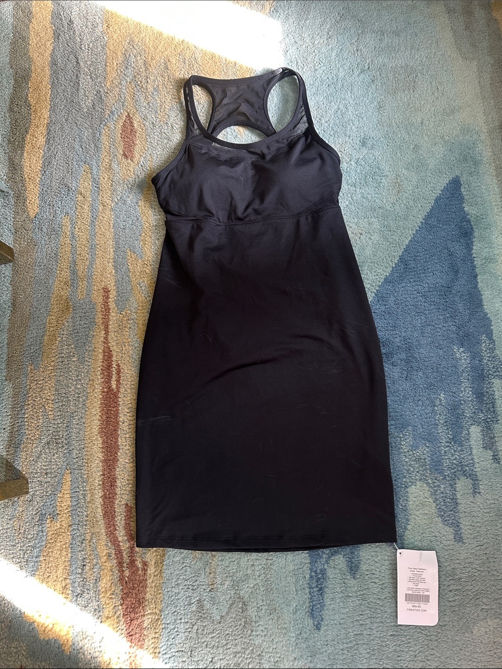 Fabletics Black Racerback Mesh-Panel Compression Dress - Picture 3 of 7